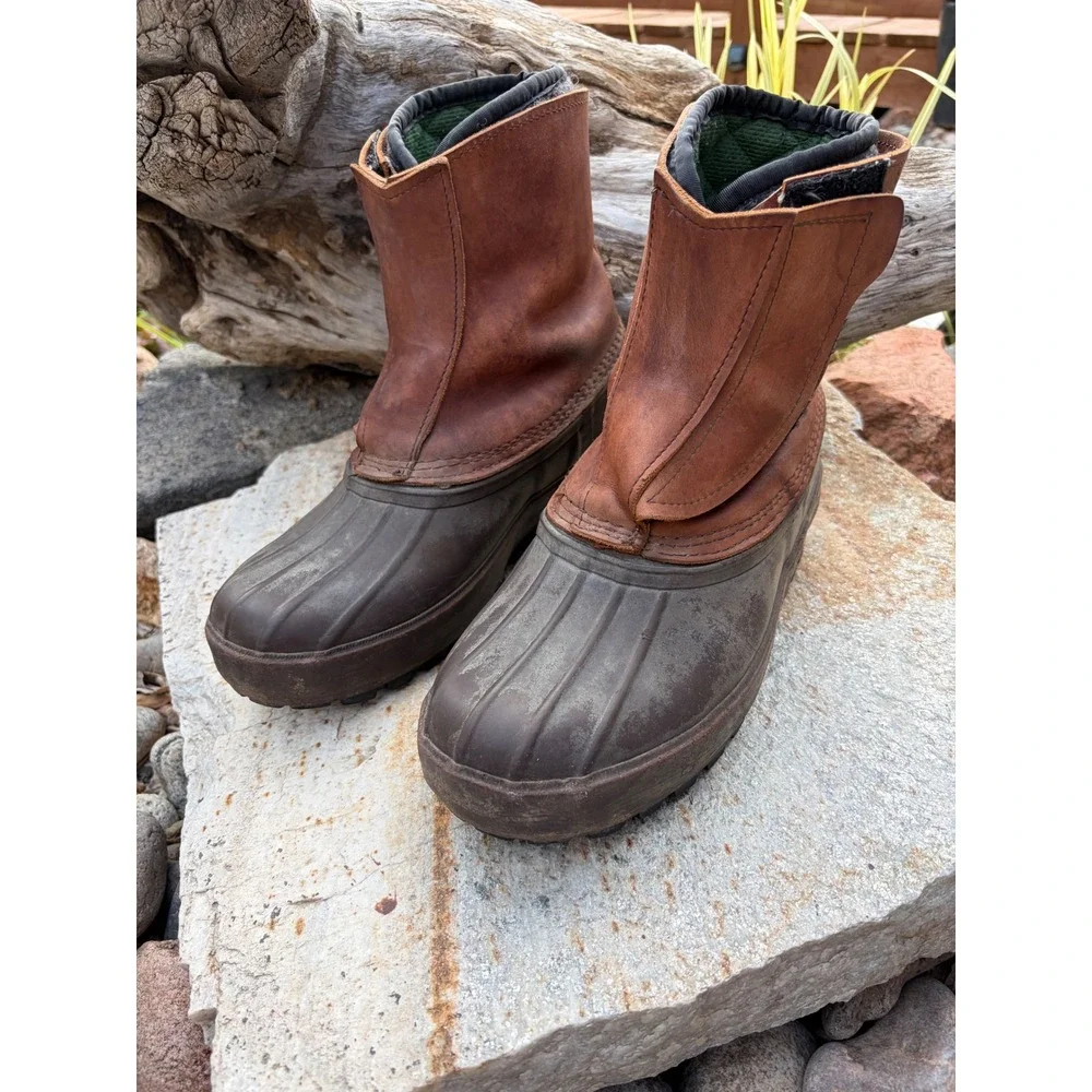 Schnee's Bozeman Montana II‎ ADV Duck Boots Brown Leather Insulated men's 8